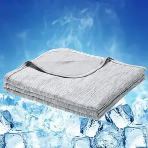 Soğutma battaniyesi yaz atmak battaniye süper yumuşak gri kraliçe battaniye