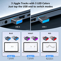 NORWII J20 100% Undetectable Mouse Jiggler Metal Zinc Alloy USB Mouse Mover with 3 Modes Touch Control Keep PC Awake Drive-Free