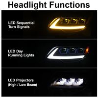 Nouveaux phares de projecteur LED triple LUMA avec feux de jour LED pour Toyota 4Runner Hilux Surf 4ème génération 2006-2009