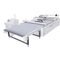 Cortadora CNC Semiautomática Eléctrica Digital con Cuchilla Vibratoria Redonda LCUT para Prendas de Vestir, Tela, Textil, Cuero, Papel y Lámina