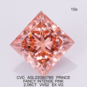 메시 보석 AGL 증명서 2.0ct VVS2 공상 강렬한 분홍색 CVD 실험실은 다이아몬드를 성장했습니다 - Product Image 2