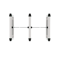 Barrière pivotante HCW en acier inoxydable pour contrôle d'accès, lecteur RFID QR, reconnaissance faciale, anti-collision, moteur sans balais