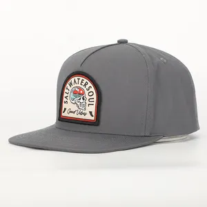 도매 Oem 맞춤형 남성 고품질 5 패널 구조 스냅 백 플랫 빌 자수 패치 로고 힙합 Snapback 모자 모자