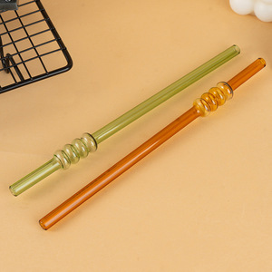 Pajitas <span class=keywords><strong>de</strong></span> Vidrio <span class=keywords><strong>de</strong></span> <span class=keywords><strong>Caña</strong></span> <span class=keywords><strong>de</strong></span> Azúcar, Material Grueso, Forma Creativa Colorida, Estilo Chino, Juego <span class=keywords><strong>de</strong></span> Pajitas <span class=keywords><strong>de</strong></span> Borosilicato <span class=keywords><strong>de</strong></span> 8 mm - Product Image 3