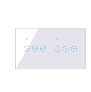 Interrupteur mural TUYA <span class=keywords><strong>Smart</strong></span> <span class=keywords><strong>Life</strong></span>, panneau en verre tactile <span class=keywords><strong>ewelink</strong></span> wifi 4/5/6 gangs, prise en charge de la commande vocale Google Home Alexa - Product Image 1