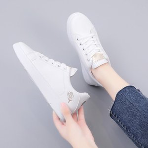 Zapatillas de <span class=keywords><strong>tenis</strong></span> para <span class=keywords><strong>mujer</strong></span> al por mayor, cómodas, de caña baja, con cordones, de piel sintética, informales, para caminar - Product Image 5