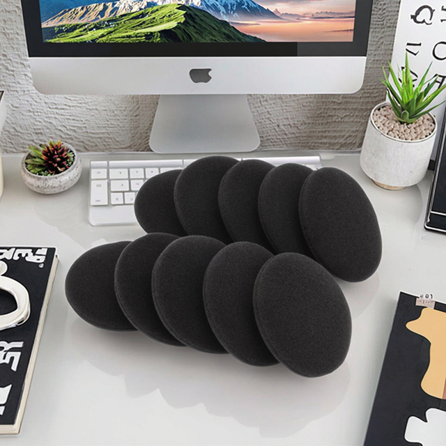 PU Foam Earphone Covers Replacement Sponge Ear Pads Cushions for Airline Headphones Headset Premium Ear Cushions