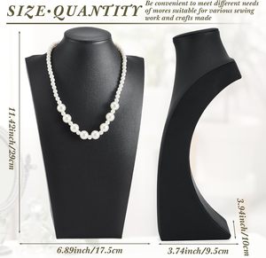 Présentoir de bijoux en PU en gros, buste unique et haut pour colliers, mannequin pour vitrine de colliers - Product Image 3