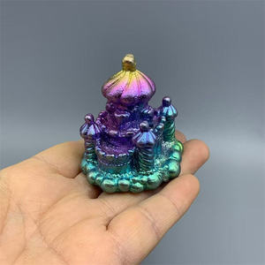 Vente en gros de minerai de bismuth arc-en-ciel naturel Artisanat de château de bismuth en métal pour la décoration - Product Image 4