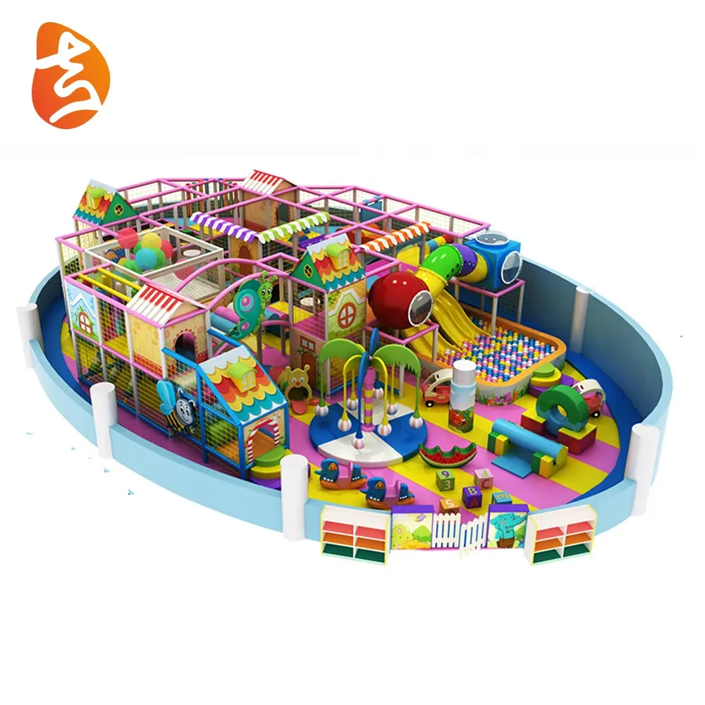 Custom indoor commercial plastic playground slide equipment kids garden play house for sale