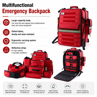 Tas Ransel Darurat Logo Kustom Grosir Panel Surya USB Anti Maling Tahan Air Pertolongan Pertama Luar Ruangan Penyelamatan Bencana