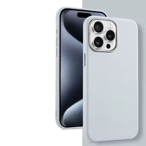 Funda de Teléfono de Lujo con Textura de Cuero Liso y Soporte para iPhone 16 15 Pro Max, Cubierta Protectora con Orificio Grande - Product Image 3