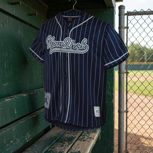 Camiseta de Béisbol Personalizada con Rayas para Hombre y Mujer, Uniforme con Botones, Camisa Personalizada con Nombre, Número y Logotipo del Equipo Bordados e Impresos, Tallas Grandes, Manga Corta - Product Image 3