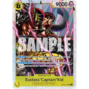 One Piece the Card Game OP-10 Eustass Kid Capitán V.1 SR Versión en Inglés para Fanáticos del Juego de Cartas - Product Image 1