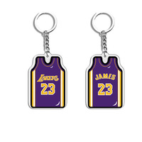Gantungan Kunci Jersey Bintang Basket Akrilik Stainless Steel Grosir, Custom, Tahan Lama, Hadiah Promosi, Souvenir