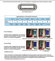 Placa de Prueba sin Desmontaje para Android Modelo 102016, Prueba de Conector de Batería U2, Bueno/Mal, Varias Especificaciones