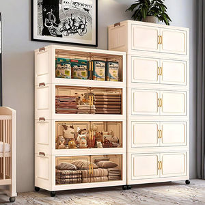 ตู้เก็บของพลาสติกพับได้หลายชั้นดีไซน์ ZD603, ตู้เก็บของพลาสติกแบบยั่งยืนสามารถใส่ของเล่นและเสื้อผ้าได้เยอะโดยไม่ต้องติดตั้ง - Product Image 2