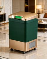 Poubelle portable avec ouverture automatique du couvercle, alimentation solaire/électrique, contrôle intelligent par capteur, grande capacité, utilisation en cuisine, application
