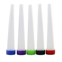 Tube d'emballage conique en plastique en gros 98mm 120mm avec fermeture sécurité enfant, impression personnalisée, fabrication OEM