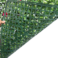 Panel Dinding Tanaman Buatan 1 meter persegi, Bunga Buatan, Rumput Buatan, Panel Boxwood untuk Latar Belakang