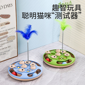 Jouet interactif pour chat avec griffes qui couinent, puzzle d'alimentation avec nourriture et balles cachées pour la stimulation mentale et le jeu - Product Image 3
