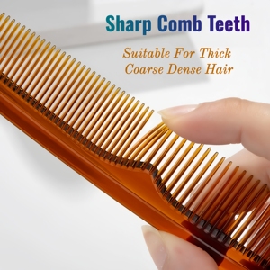 New Practical <strong>Double</strong>-sided Dense Sparse Teeth Hair Comb Lightweight Compact Portable Hair Tool for Thick Coarse Hair Salon Home - Product Image 4