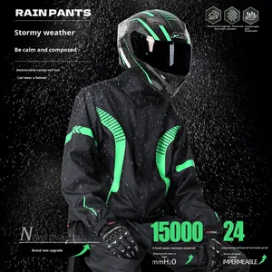 Combinaison imperméable pour motocycliste homme, veste et pantalon de pluie, vêtements de sécurité réfléchissants, imperméable intégral, vêtements de pluie pour livraisonurs - Product Image 3