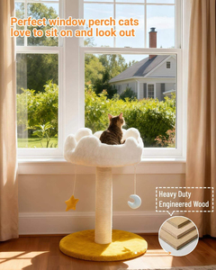 Hot Sale Cat <b>Tree</b> House Climbing Frame Cute Luxury Cat <b>Trees</b> and Scratcher Sisal Wood Pet Cat <b>Tree</b> Tower - Product Image 5