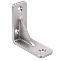Support d'angle renforcé en L sur mesure avec nervure de renforcement en acier inoxydable thermolaqué pour fixation de meubles