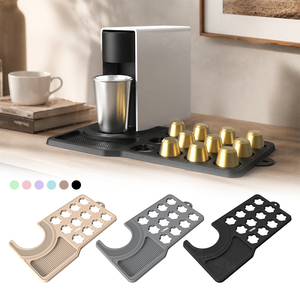 Tapis de drainage en silicone à 12 fentes pour machine à café, support de capsules <span class=keywords><strong>Nespresso</strong></span>, tapis anti-gouttes pour station à café - Vente chaude - Product Image 1