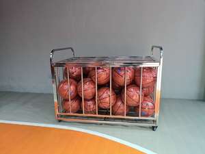 <span class=keywords><strong>Cage</strong></span> <span class=keywords><strong>de</strong></span> <span class=keywords><strong>basket</strong></span>-ball pliable en acier inoxydable chariot <span class=keywords><strong>de</strong></span> stockage <span class=keywords><strong>de</strong></span> sports <span class=keywords><strong>de</strong></span> plein air mobile pour le volley-ball <span class=keywords><strong>de</strong></span> football <span class=keywords><strong>de</strong></span> <span class=keywords><strong>basket</strong></span>-ball - Product Image 4
