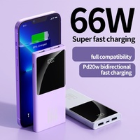 Banco de Energía de Alta Capacidad de 20000 mAh con Pantalla Digital, Cuatro Salidas USB Tipo C, Banco de Energía Portátil de 22.5 W, Estación de Energía de 10000 mAh