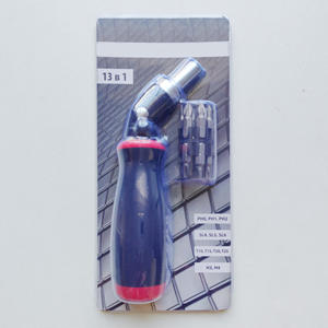 Jeu de tournevis à cliquet multi-angles 13 pièces, embouts Phillips métriques, poignée magnétique antidérapante, kit d'outils de bricolage - Product Image 4