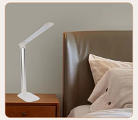 Lampe de bureau LED contemporaine FX008C, protection des yeux, gradation tactile à 3 niveaux, corps en aluminium + ABS, pliable, alimentation USB, durée de vie de 50 000 heures