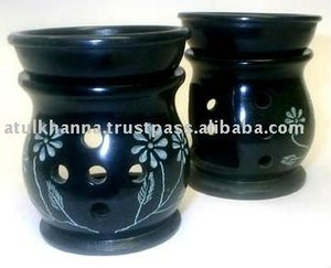Quemador y Difusor de Aceite Aromático de Cerámica, Hermoso Quemador de Aceite Aromático de Piedra de Jabón para Decoración del Hogar - Product Image 6
