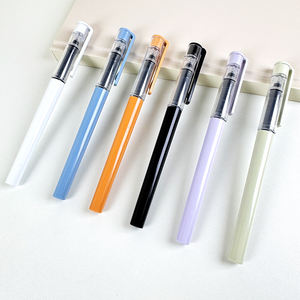 ANGO Morandi renk hızlı kuru 0.5mm iğne tüp jel kalemler Set düz sıvı plastik malzeme rulo tükenmez kalem kırtasiye malzemeleri - Product Image 3