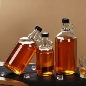 Botella <span class=keywords><strong>de</strong></span> Vidrio Transparente para <span class=keywords><strong>Whisky</strong></span>/Vino Tinto/Vodka <span class=keywords><strong>de</strong></span> 50ml-5000ml, Gran Capacidad, con Tapa y Asa - Product Image 5