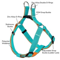 Collar de perro ajustable, arnés y cuerda de tracción de tres piezas