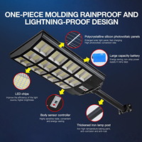 Lampe solaire de rue 1000W, étanche IP65, capteur radar, télécommande, panneau solaire monocristallin pour jardin extérieur
