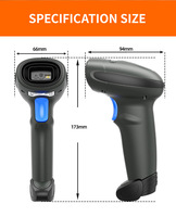 Escáner de Código de Barras Inalámbrico HENEX HC-3208R, Lector de Códigos QR 2D 1D, en Stock, 1 Año de Garantía
