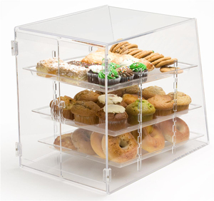Acrylic Bakery Display Showcase Custom Size Bread Display Cabinet For Food Storage Case Container