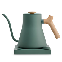 Bouilloire électrique 1L avec contrôle de la température, fonction de mémoire, poignée en érable, pour café, thé, verser sur de l'eau chaude à ébullition rapide