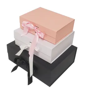 Foldable Garment Paper Packaging Box Custom Logo Printed Magnetic Closure Cardboard Folding Gift Boxe