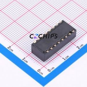 HX 2.54-8P TPCB DIP Switch SMD-16P,11x21.72mm Switch Flat Toggle, Raised Type Single Pole Single Throw 8 Gull Wing Type - Product Image 2