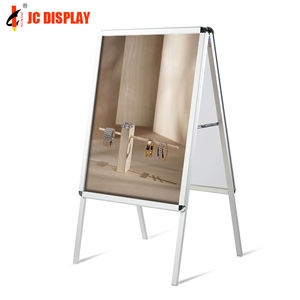 معدن مطلي لطي الأرصفة علامات حامل الوجهين عرض المشارك لوحات لوحة خشبية تستخدم للإعلان للداخلية في الهواء الطلق - Product Image 1