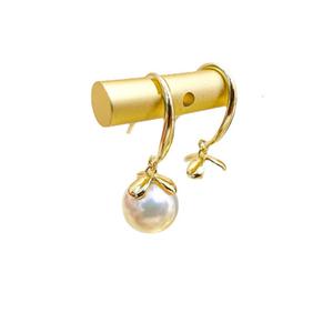 Base Vacía de Plata S925 para Accesorios de Perlas DIY, para Joyería de Plata de Moda, Pendientes Redondos de 8-10 mm, Accesorio 20992 - Product Image 5