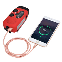 Bestseller Handkurbel-Dynamo-Taschenlampe FM/AM/WB Rotfrequenz-Radioempfänger Wiederaufladbare Batterie Langlebig Mit Hupe Geeignet für Draußen