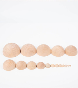 YC OEM unvollendete Holz Halbkreis für DIY Art Castle Block pädagogische Holz Harf Ball Handwerk für Kinder - Product Image 4
