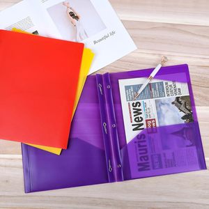 Thư mục nhựa 2 túi với 3 ốc vít nhọn kim loại, Kích thước chữ <span class=keywords><strong>A4</strong></span>, được sử dụng cho đồ dùng văn phòng tại nhà. - Product Image 5