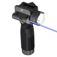 Lunette de visée laser bleue tactique en aluminium IPX-6 avec lampe torche 2000 lumens et laser point bleu, montage 20 mm